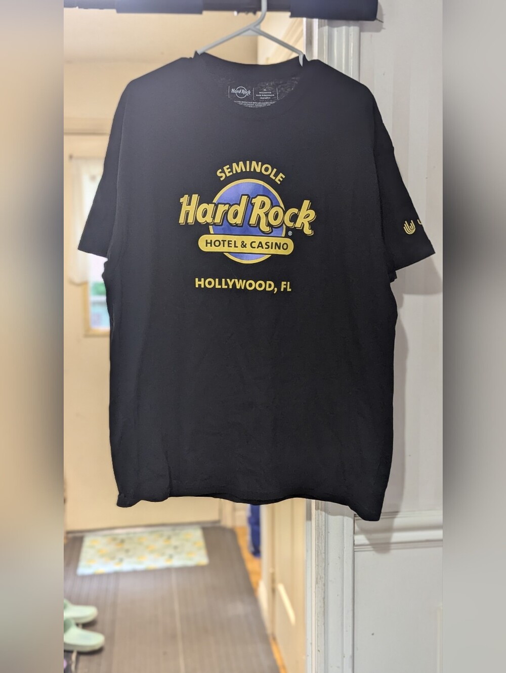 Hard Rock Cafe Seminole Hollywood, FL Black Logo T‑Shirt Size XL